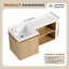 Meuble-lavabo de coin flottant de 36 po avec lavabo intégré en gel enduit de résine, meuble-lavabo mural en forme de L, finition chêne clair, porte à fermeture en douceur et tablettes ouvertes, meuble-lavabo moderne peu encombrant (livré dans 2 boîtes)-1816315480