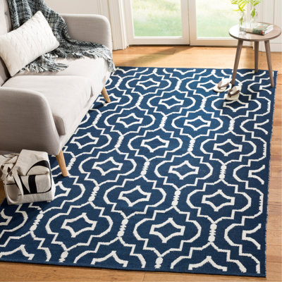 Rennie Hand Woven Cotton Geometric Rug