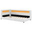 Lit plateforme tapissier avec ports USB et ceinture à DEL-130145050-130145051