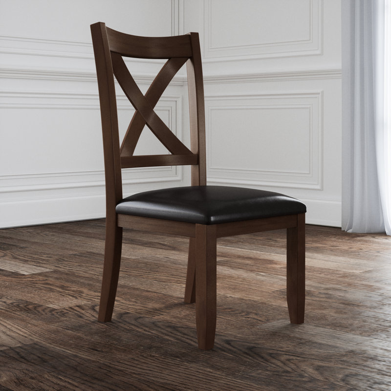 Chaise en bois massif Pettry (ensemble de 6)