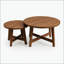 Tables basses gigognes modernes avec structure en X, tables d'appoint empilables peu encombrantes pour le décor du salon.-162497979