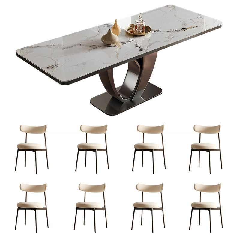 Ensemble de table et de chaises rectangulaires Home Rock