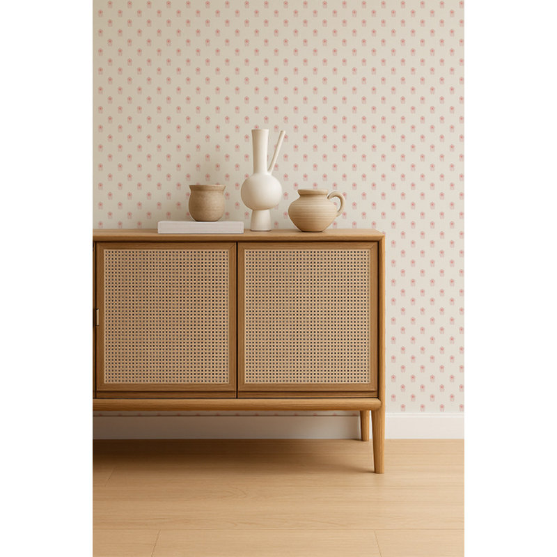 Ditsy Daisy, Pink/White