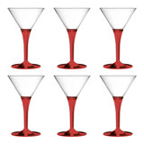 Polycarbonate Martini Glass - 6 Pieces - Amber