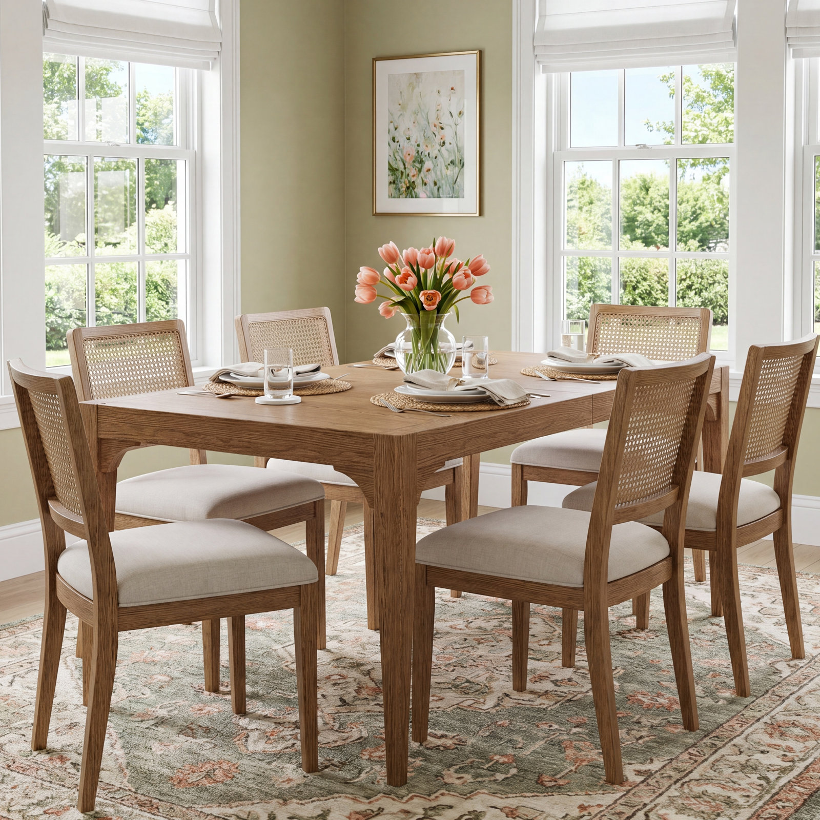 Adley 66" Extendable Oak Dining Table