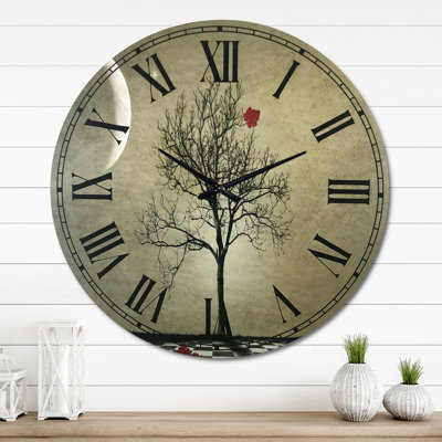 Inevitable - Farm Round Metal Clock