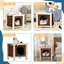 Maison pour chat avec molleton doux, brun