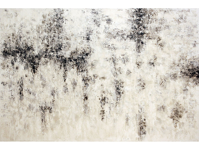 «Absolute Stillness» par L. Bodine - peinture sur toile tendue, Couche de verre