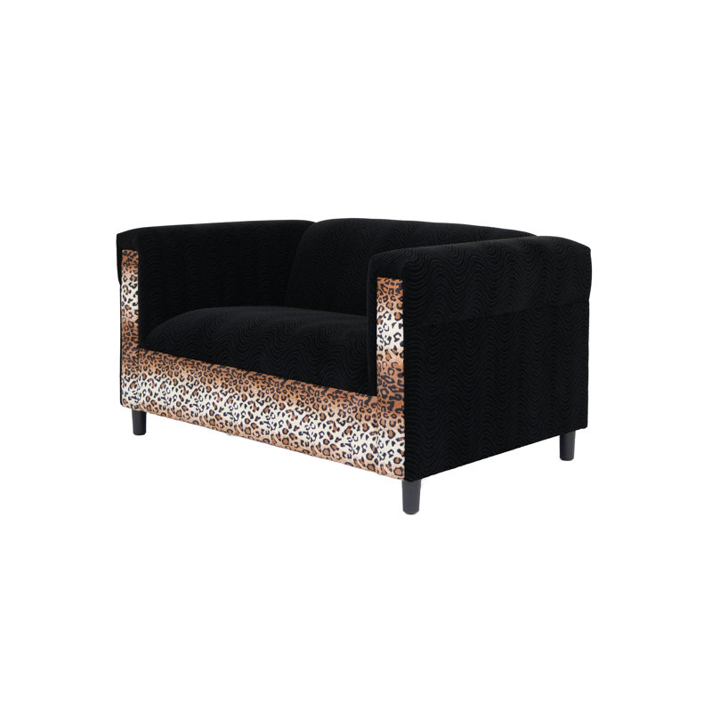 Causeuse en velours noir Broadway