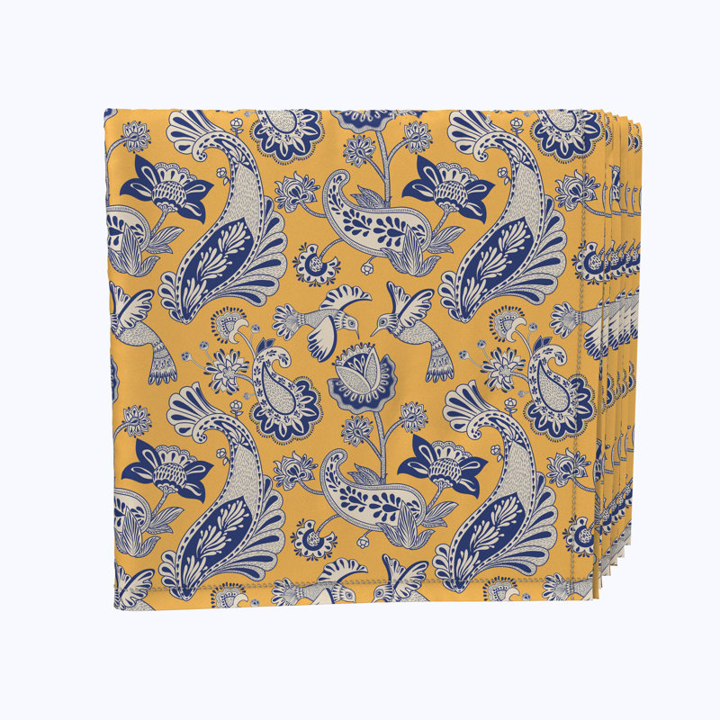 Polyester Floral Square Napkin