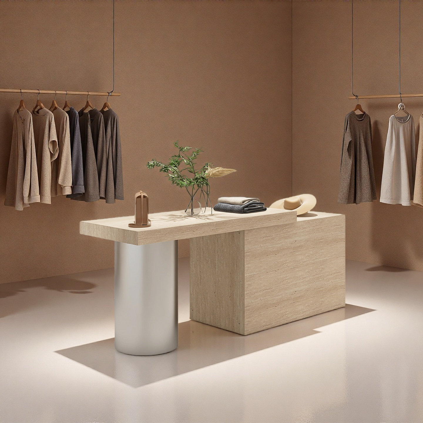 Orren Ellis Simple clothing store display table | Wayfair