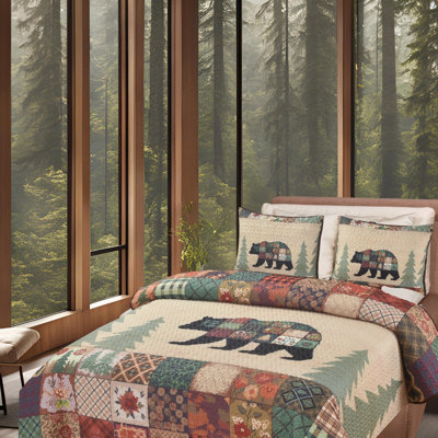 Ensemble de couvre-lit 3 pièces Rustic Woodland
