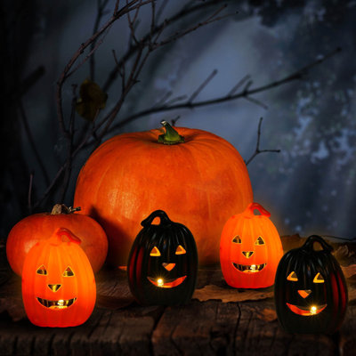 Halloween Decoration Pumpkin Lanterns  Prop Arrangement  Luminous LED Electronic Candle Lights  Small Night Lights