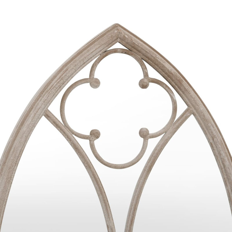 Ahmaad Metal Flat Wall Mirror, 70cm H x 30cm W, Sand