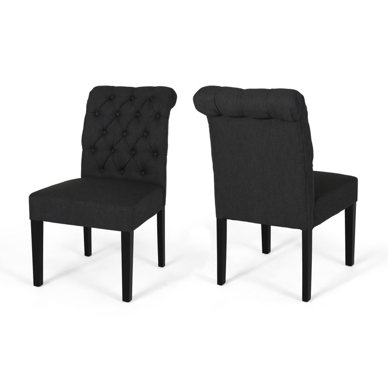 Ensemble de 2 chaises de salle à manger Broxton, Gris foncé