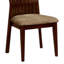 Ensemble de 2 chaises d'appoint en tissu noyer avec dossier à lattes Zhavia