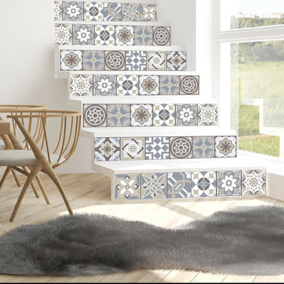 38.1cm W x 38.1cm L PVC Peel and Stick Mosaic Tile