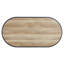 Brantley 1-Shelf Coffee Table in Oak and Sandy Black