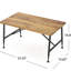 Table basse industrielle pour l'extérieur - Bois avec plateau à effet rétro, structure en métal noir, surface patinée
