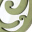 Monogramme mural en bois et cadre ovale avec lettre D, jaune-1664524442-1664524443