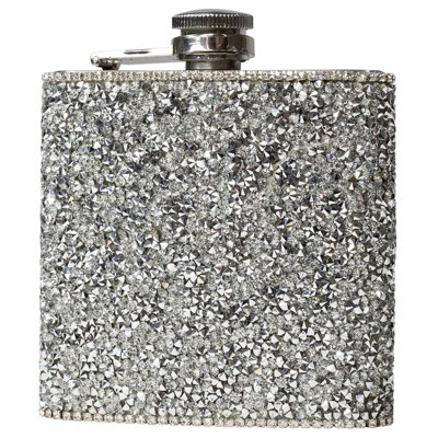 Sparkles Home Luminous Flask Strass | Acier inoxydable | Lavage à la main | Accessoire Bling Party