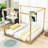 Braderick King Wooden Canopy Platform Bed with Headboard-1638027639