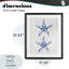 Toile rétro avec étoile de mer, impression encadrée sous verre, design avec lettres et doublure-1425199671-1425199670