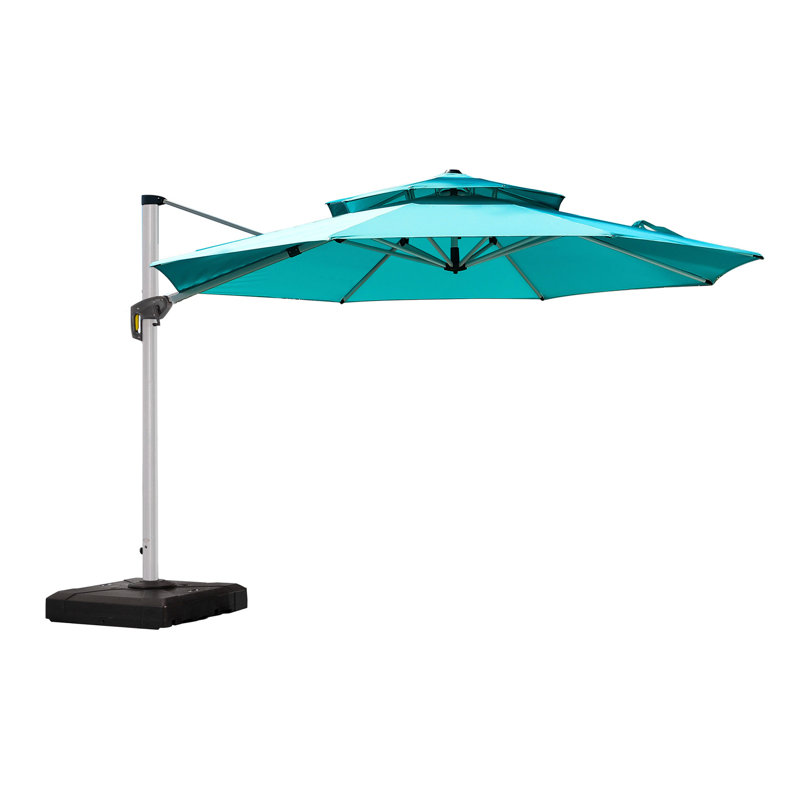 Legend 4m Cantilever Parasol With Base, Turquoise
