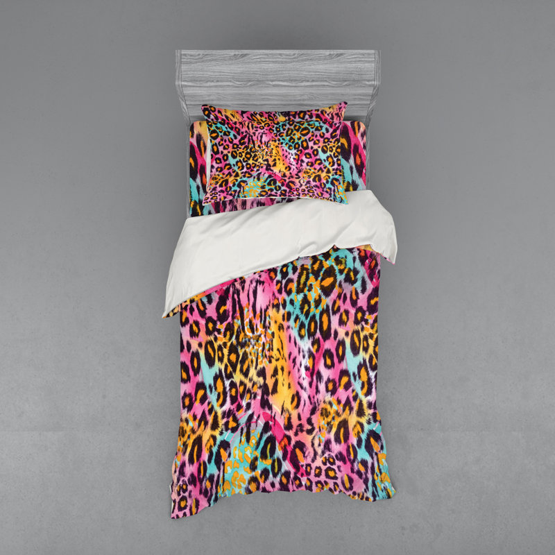 Leopard Glam Animal Print Duvet Cover, Twin XL Duvet Cover + 2 Additional Pieces
