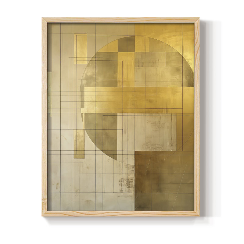 Reproduction encadrée ABSTRACT Series Cxxv - bois massif, H 30 po x l 24 po