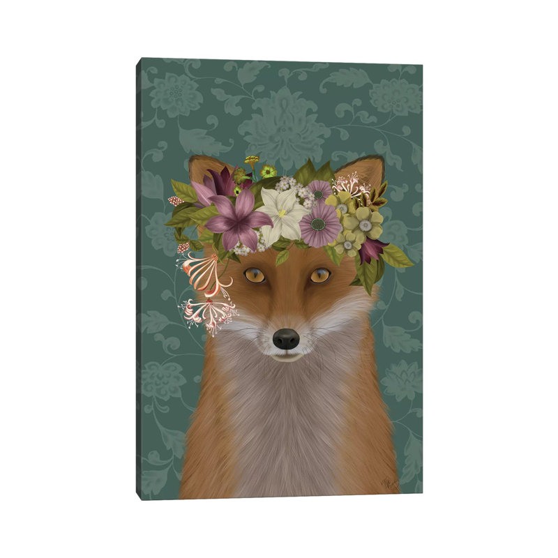 Fox Bohemian by Fab Funky - Wrapped Canvas Gallery-Wrapped Canvas Giclée, 30.48 cm H x 45.72 cm W