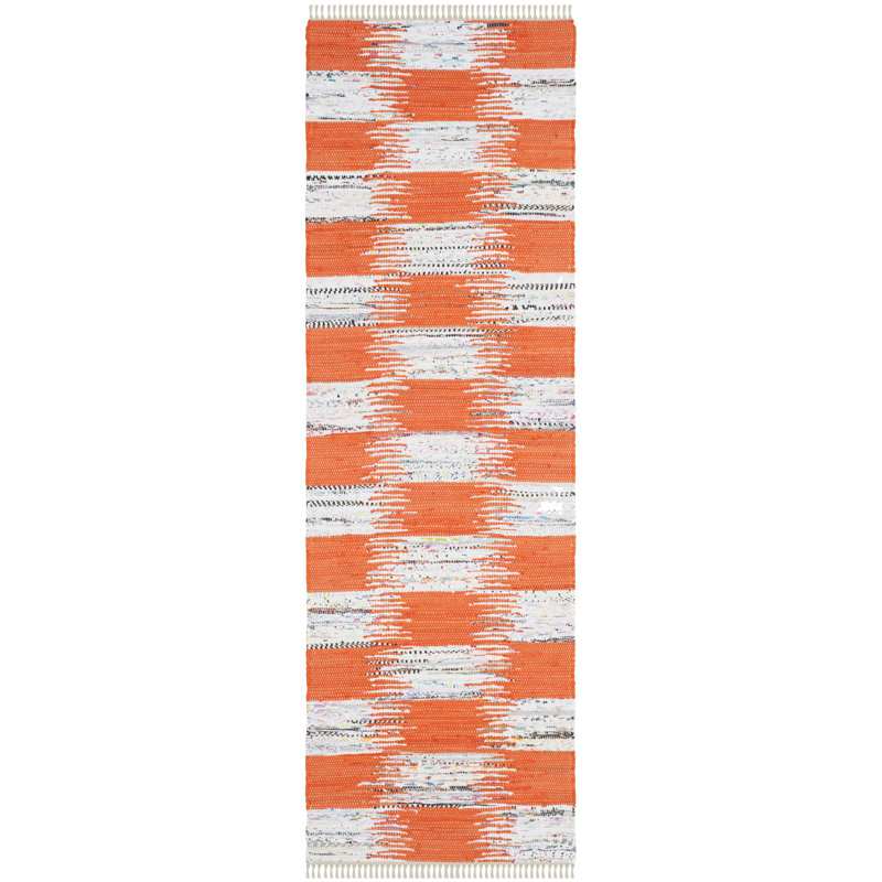 Opie Hand Woven Cotton Ikat Rug, Runner 2'3" x 7'