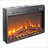Electric Fireplace Insert, 26-Inch Traditional with Realistic Flame, Remote &amp; Timer | Tempered Glass+Sheet Metal+Plastic | Antique Black