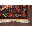 Tapis décoratif en laine de conception unique noué à la main New Age 3 pi 4 po x 4 pi 9 po Ivoire/rouge
