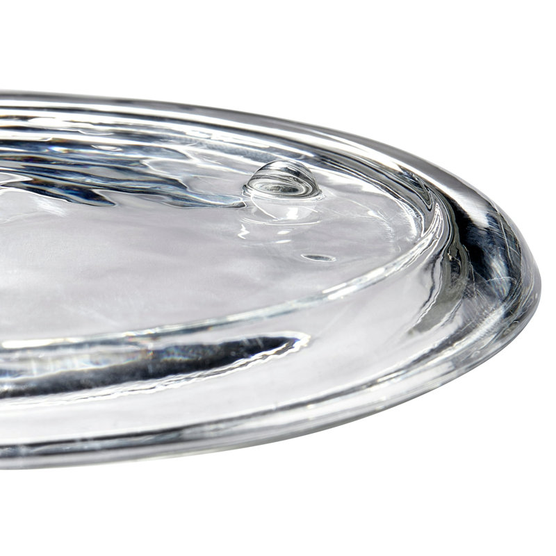 5 Inch Decorative Candle Holder Plate, Clear