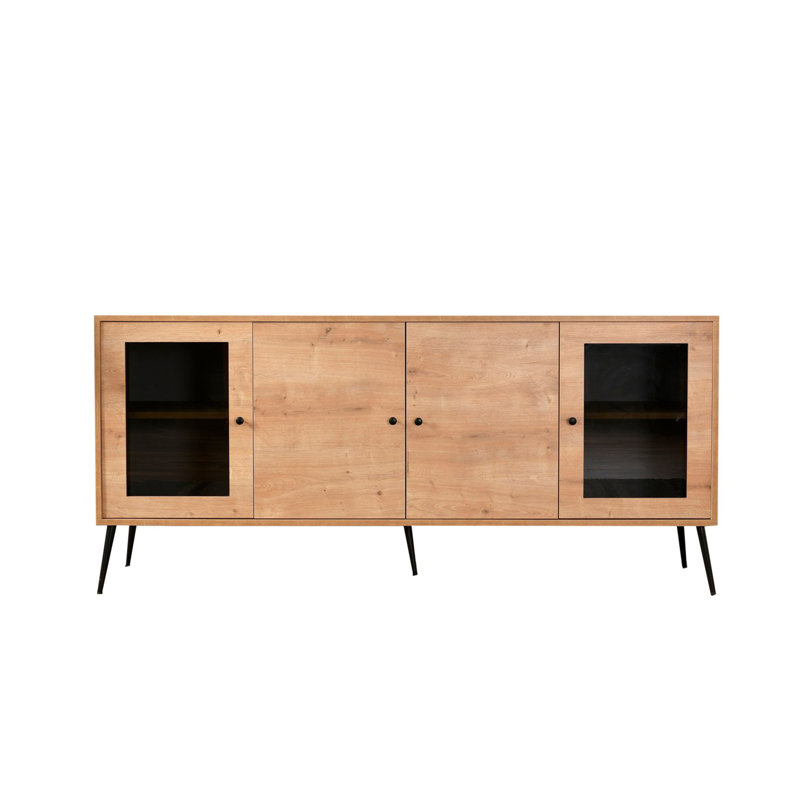 Wolina 81 cm W Console Table, Oak/Black