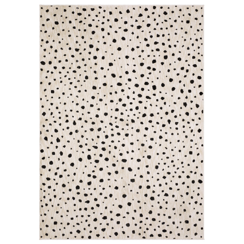 Tapis beige / noir Harlow, Rectangle 3 pi 3 po x 5 pi