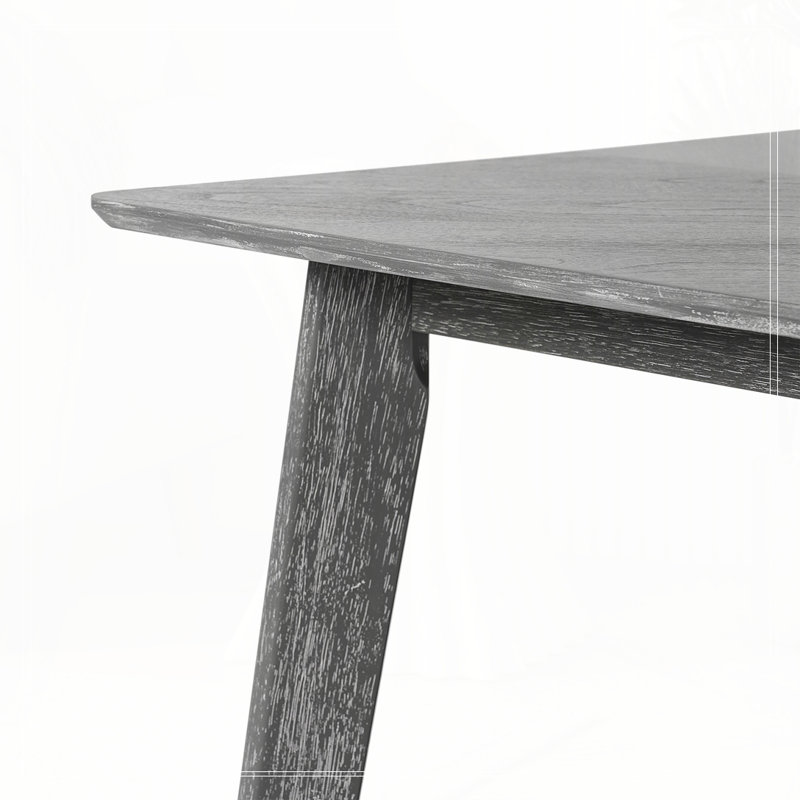 Table de salle à manger, table de salle à manger pour 6 personnes, Gris