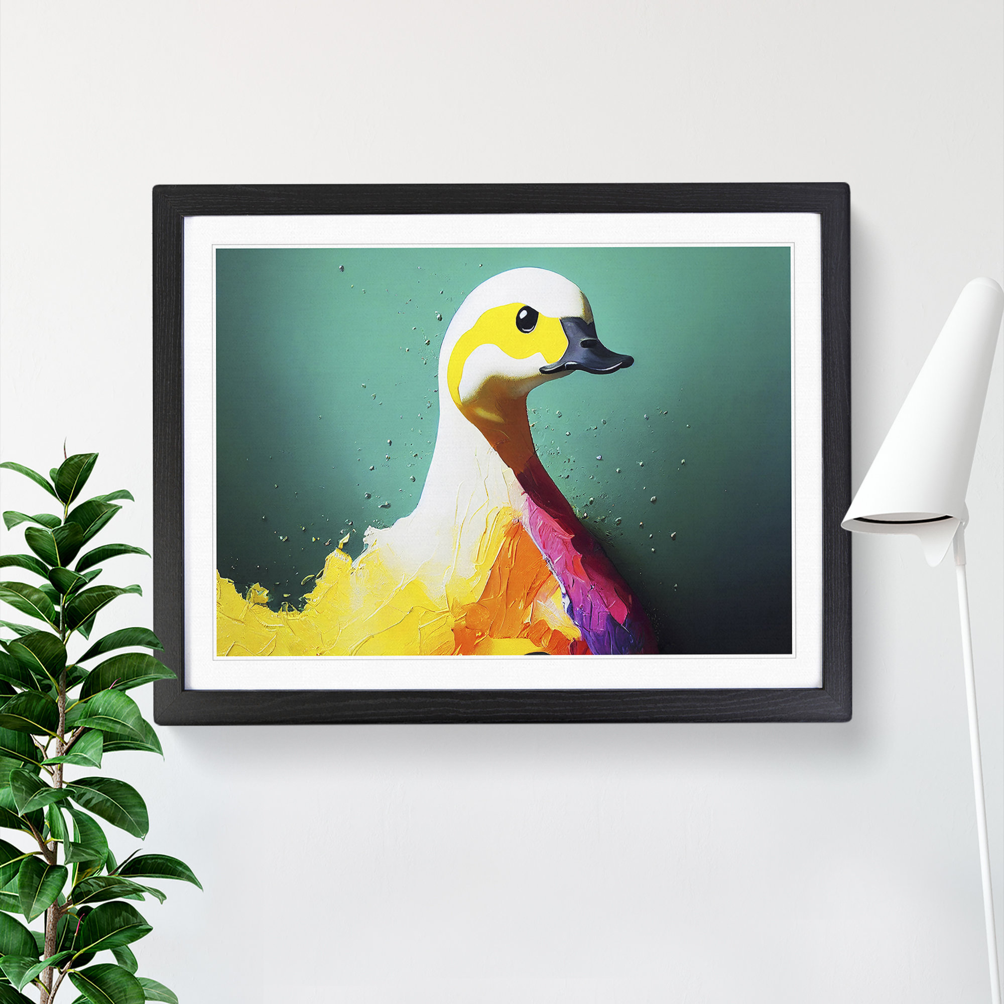 abstract duck painting