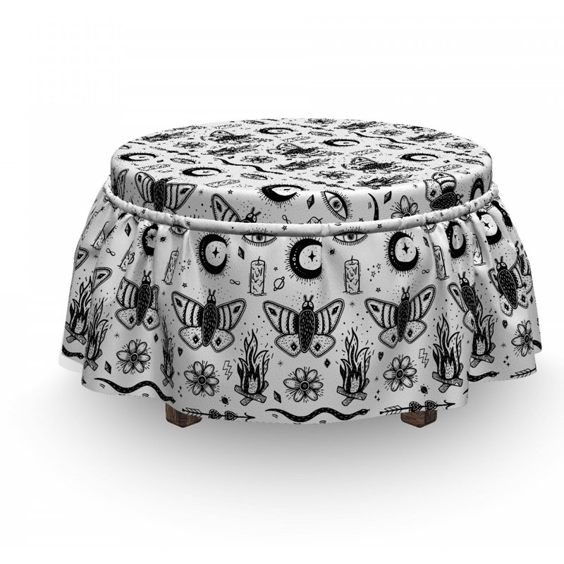 Housse pour repose-pieds à coussins carrés, Pattern 2