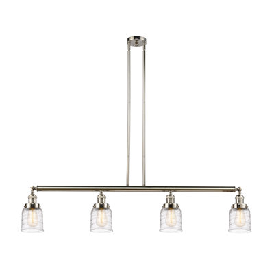 Luminaire suspendu linéaire à 4 lumières pour îlot de cuisine Hallmar
