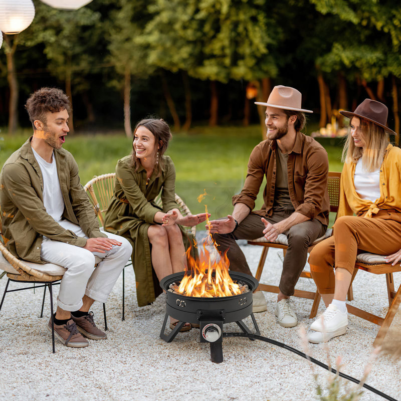 Round Natural Gas Smokeless Fire Pit