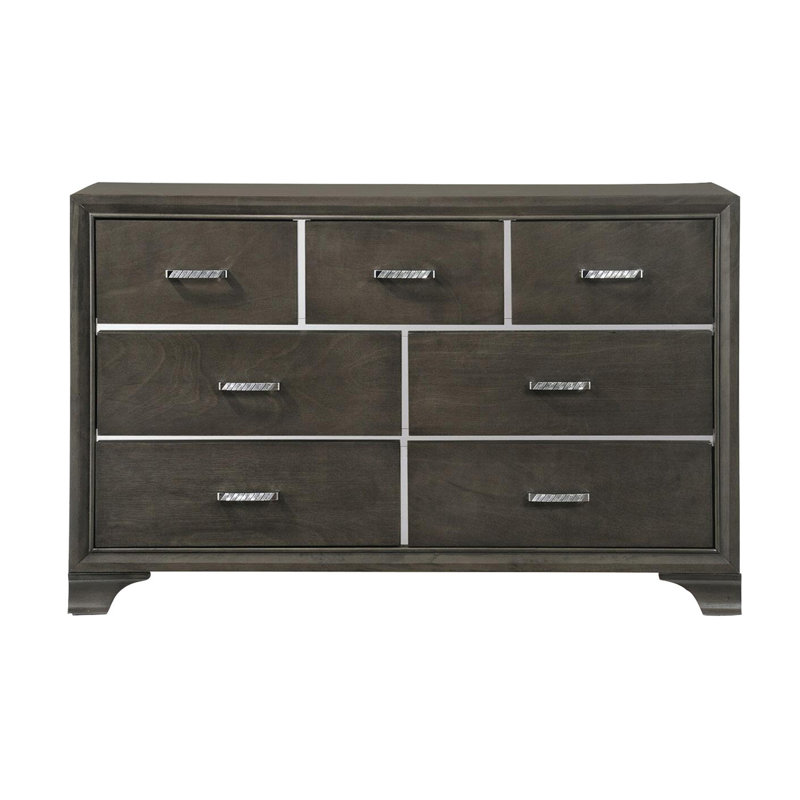 Commode 7 tiroirs 58 "Aprea, Gris