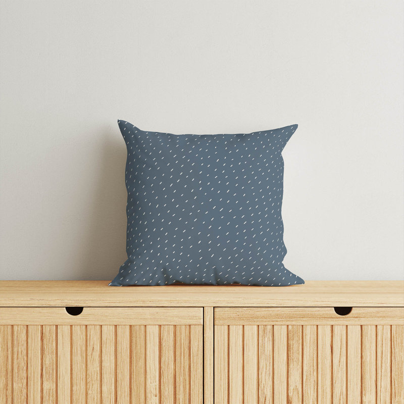 Coussin Paulie, Rayures bleues, H 26 po x l 26 po