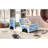 Blue Twin Size Platform Bed With Car-Shaped Design And Wheels - Pine Wood & For A Cozy Bedroom Vibe Build Enlightening-470550484-470550487