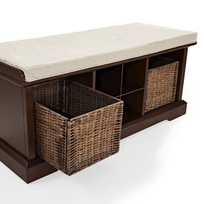 Banc de rangement à casiers Agora, Acajou