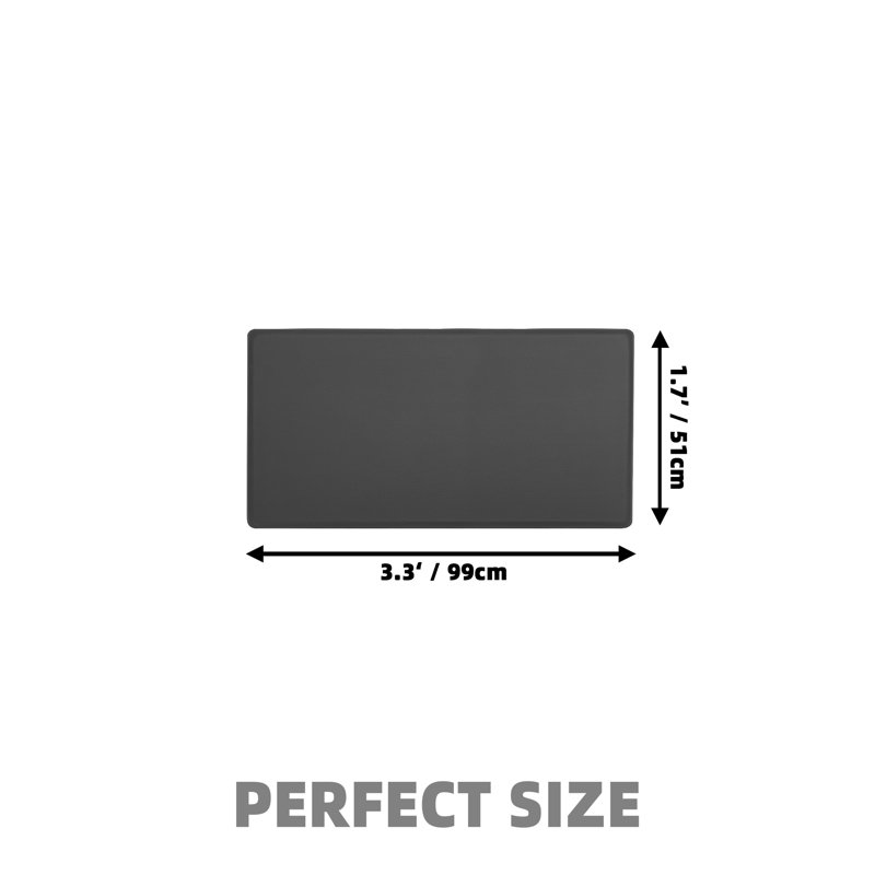 Anti-Fatigue Non-Skid Kitchen Mat, Rectangle 1'8" x 3'3", Black