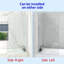 Mahler 1400mm H Pivot Semi-Frameless Tub Door with Clear Glass-1191123582-1191123460-1191123463