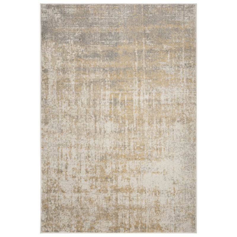Bethlyn Creme/Gold Area Rug, Rectangle 9' x 12'