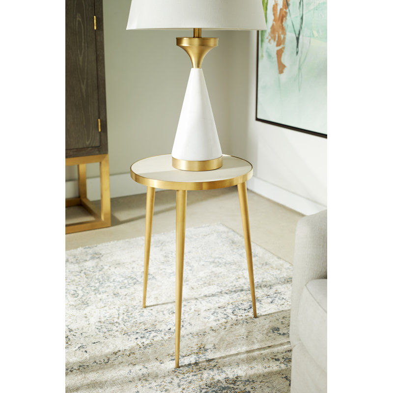 Bremen End Table, Creamy Amber
